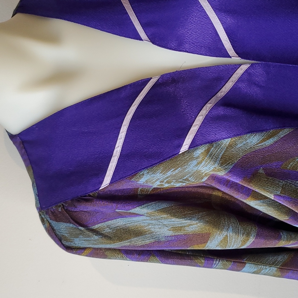 Vintage Purple Liesure Lounge satiny robe